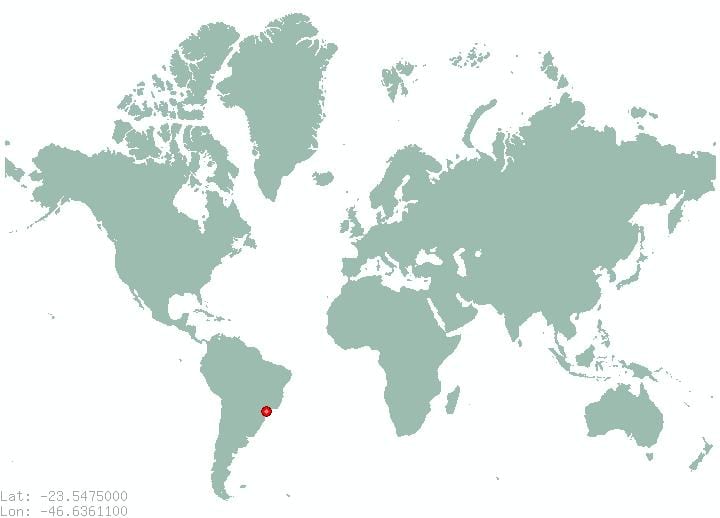 ambapo ni Sao Paulo kwenye ramani ya dunia