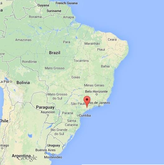 Sao Paulo juu ya ramani