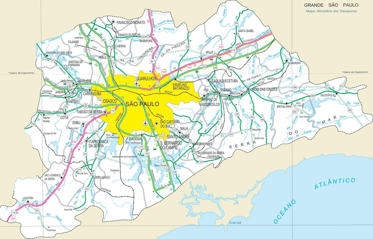 ramani ya São Paulo