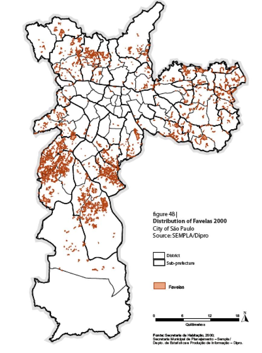 ramani ya Sao Paulo favelas