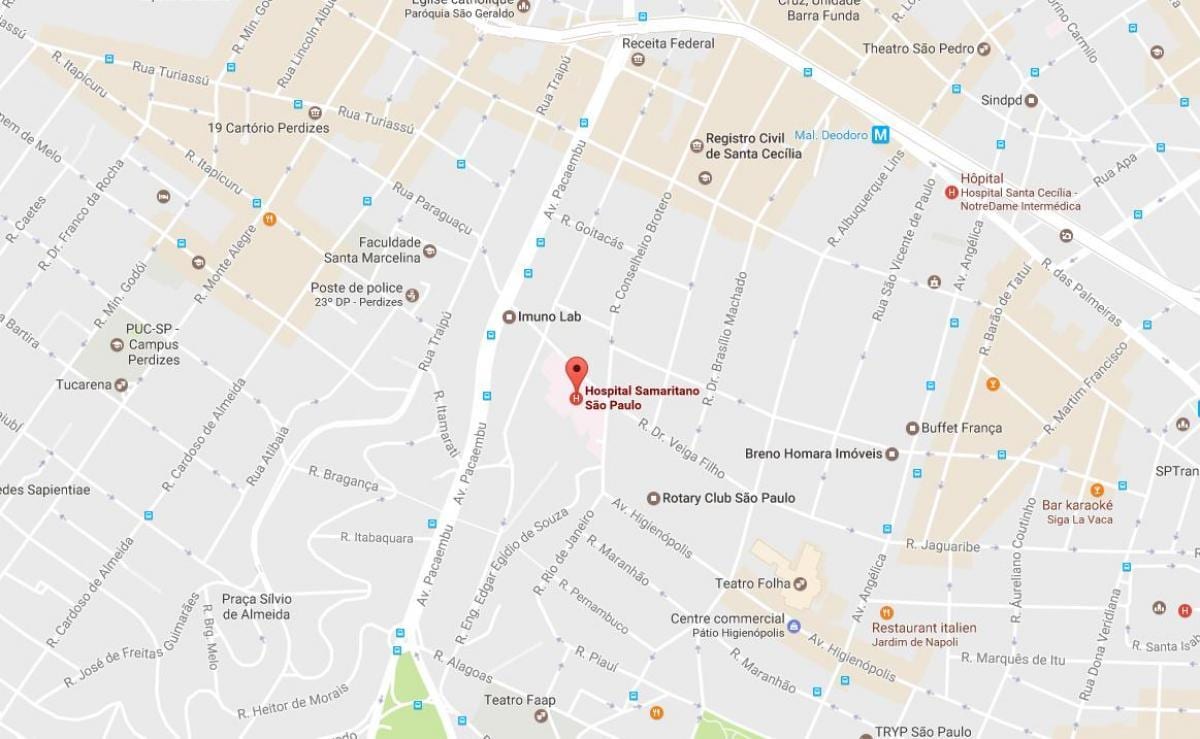 São Paulo hospitali ya ramani