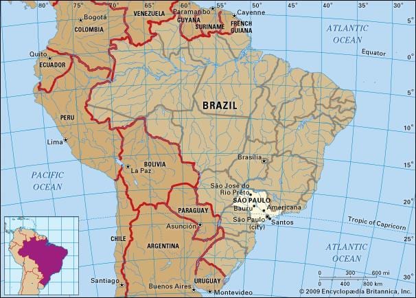 São Paulo kijiografia ramani