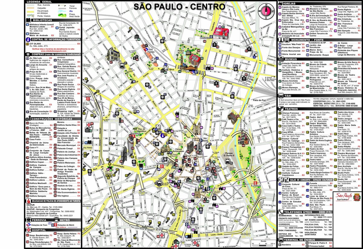São Paulo ramani ya mji