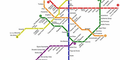 Ramani ya Sao Paulo tube